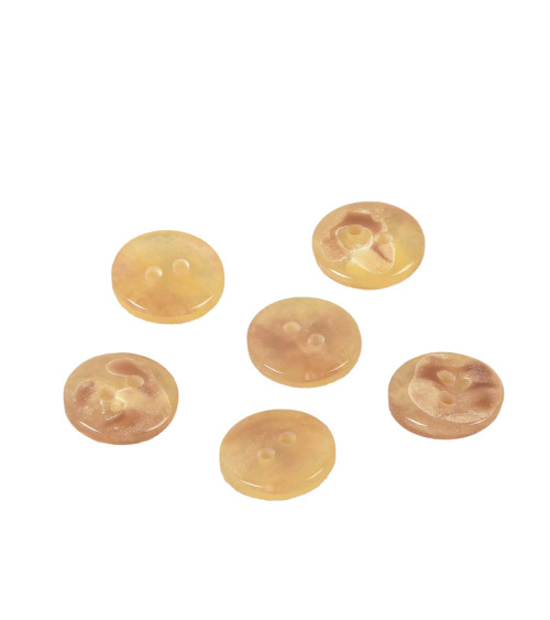 Set of 3 imitation stone beige stone buttons 15mm