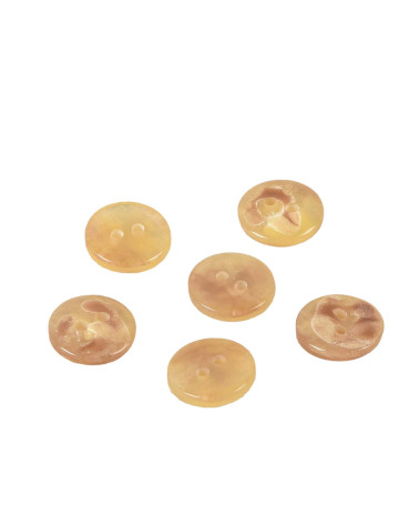 Set of 3 imitation stone beige stone buttons 15mm