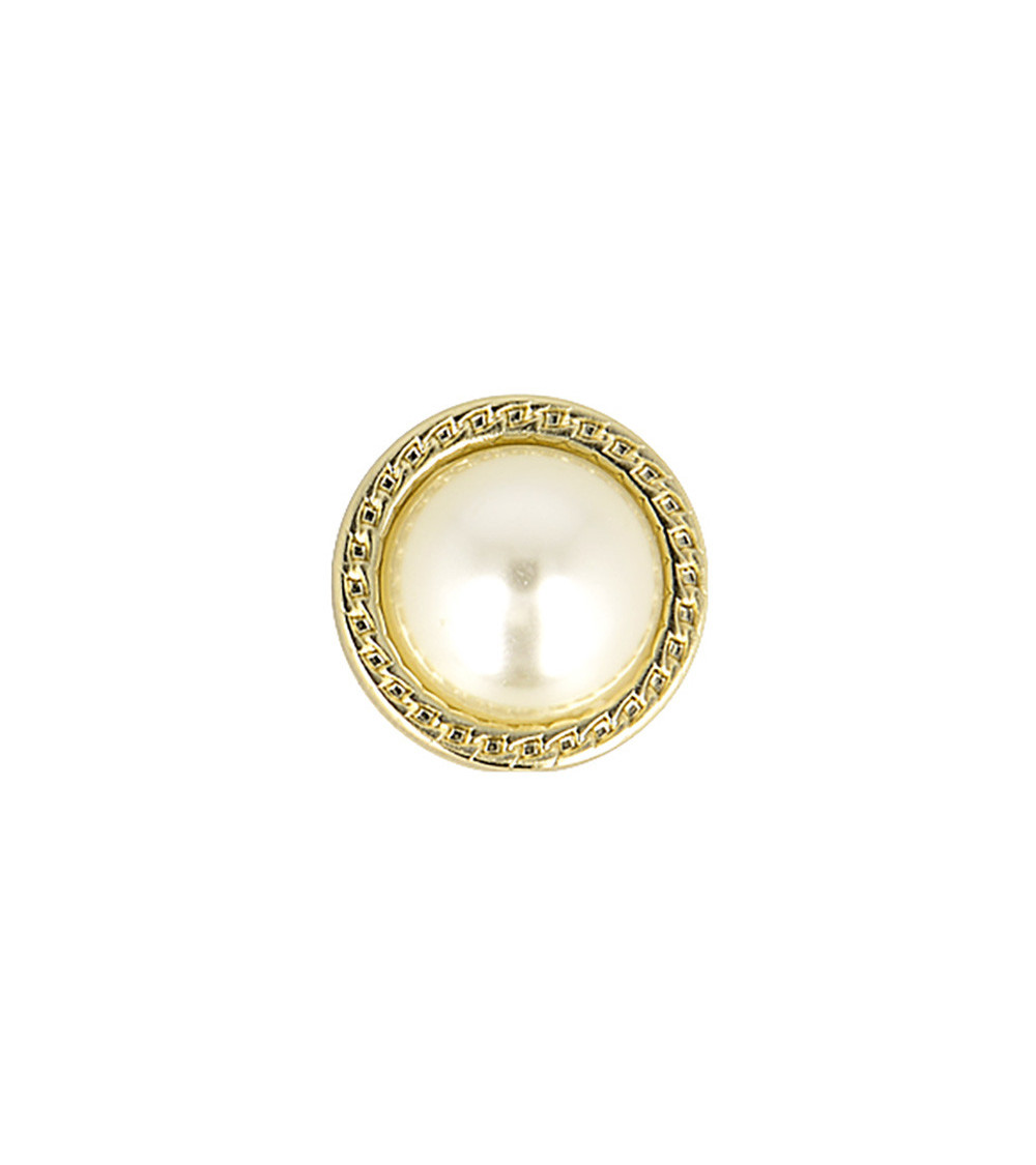 Set of 3 pearl buttons 18mm ivory color