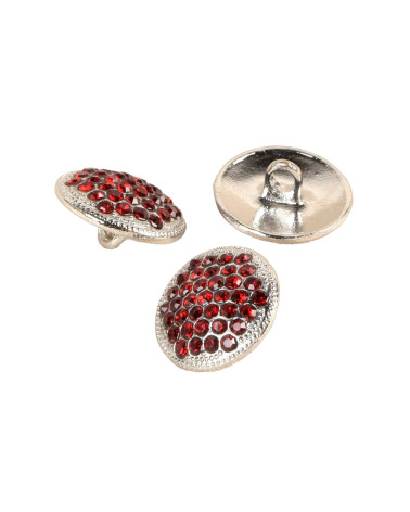 Set of 3 Beaujolais rhinestone buttons 17mm