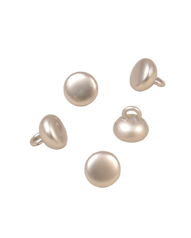 Set mit 3 runden Kugelknöpfen mit Schwanzlegierung, 9 mm, Silber