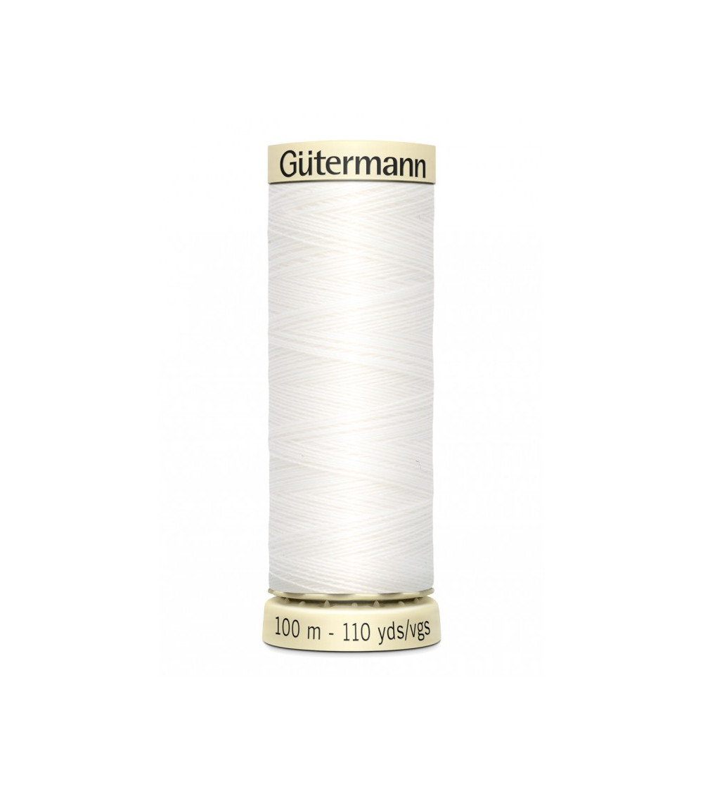 Gütermann thread spool 100m white polyester - 0001