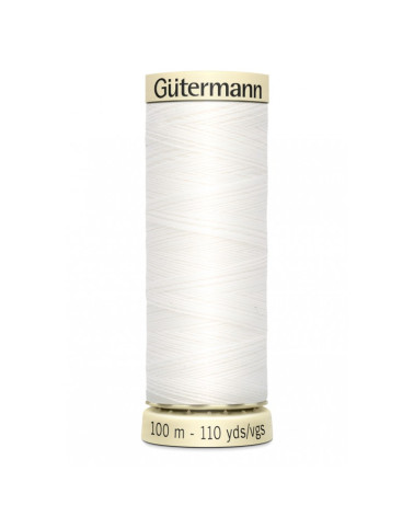 Bobina filo Gütermann 100m poliestere bianco - 0001