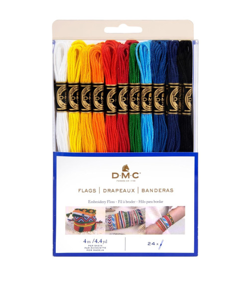 DMC Assortiment de fils Mouliné Spécial 117MC - Coloris Passion, 100% coton - 12 échevettes de 4 mètres