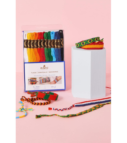 DMC Assortiment de fils Mouliné Spécial 117MC - Coloris Passion, 100% coton - 12 échevettes de 4 mètres