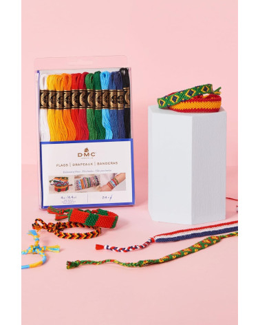 DMC Assortiment de fils Mouliné Spécial 117MC - Coloris Passion, 100% coton - 12 échevettes de 4 mètres