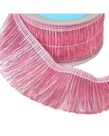 Iridescent fringe 65mm light pink per meter