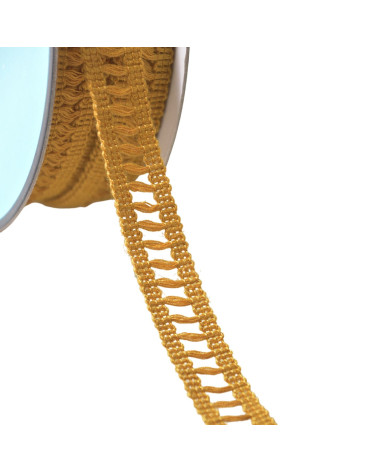 15mm mustard scale day braid by the meter