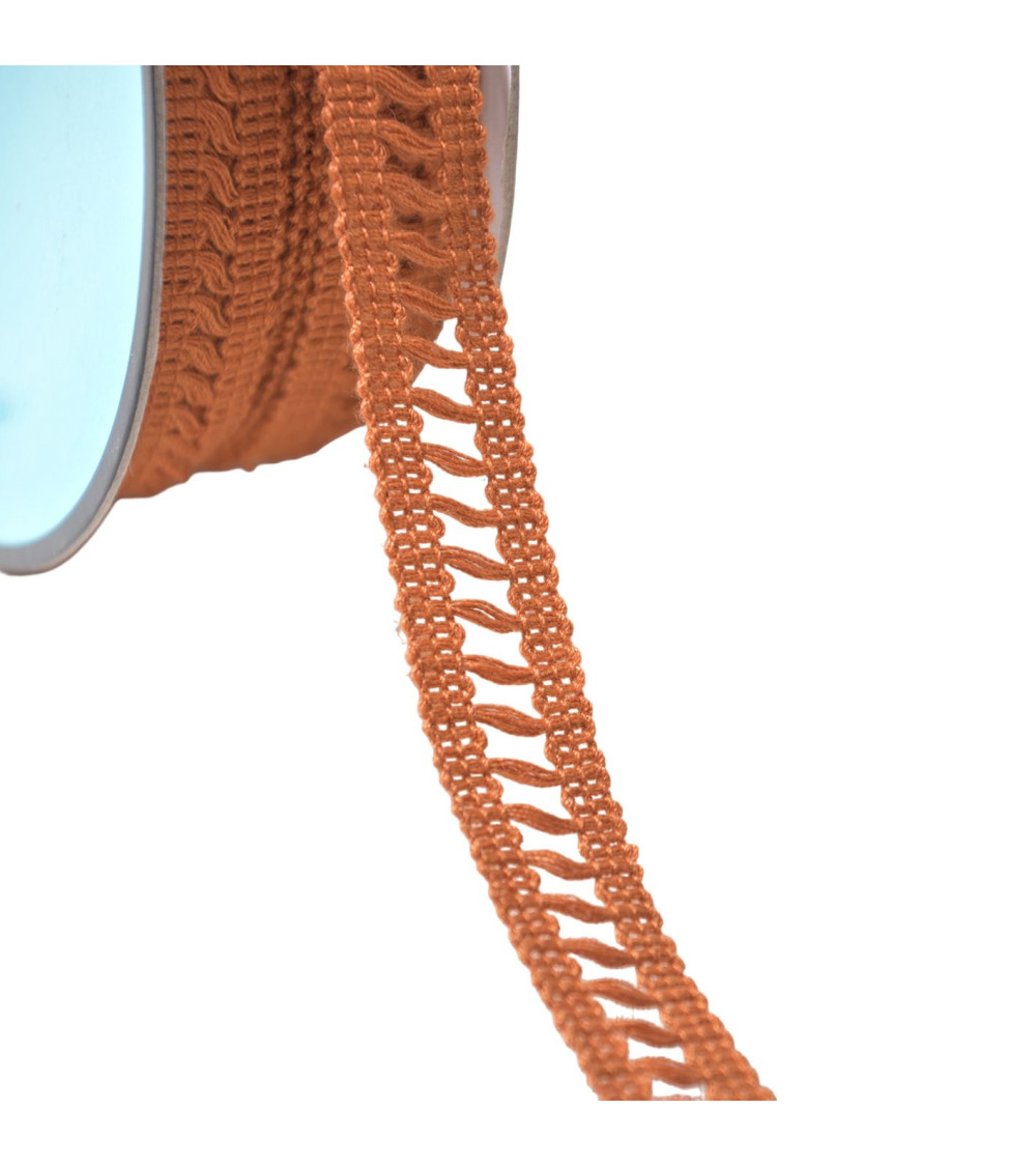 15mm rust-coloured day scale braid by the metre