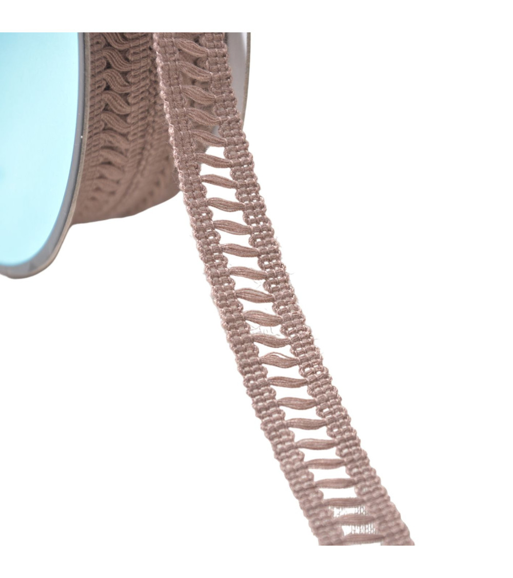 Day braid scale 15mm chocolate brown by the meter