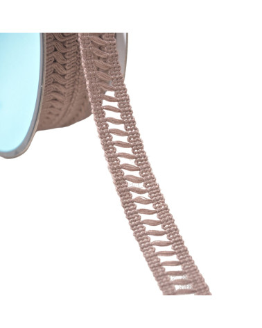 15mm chocolate brown day scale braid by the meter