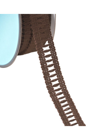 Day braid scale 15mm coffee brown by the meter