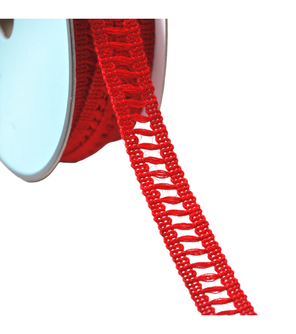 Hermès red 15mm scale day braid by the meter