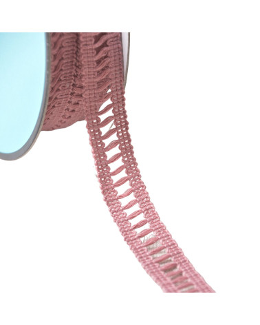 15mm old pink day scale braid by the meter