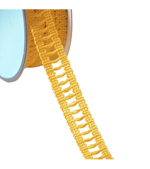 Day braid scale 15mm yellow/orange by the meter