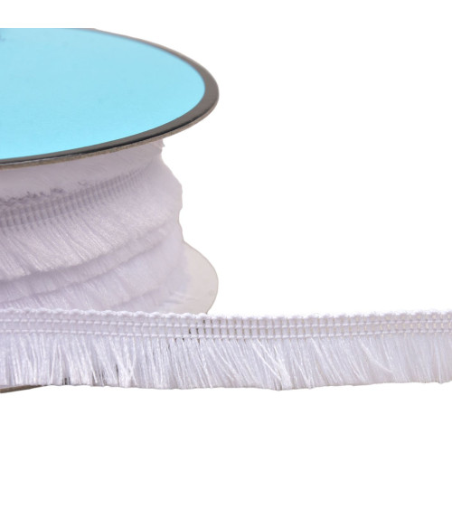 Small fringe 13mm white per meter