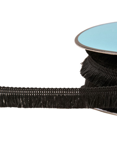 Small fringe 13mm black per meter
