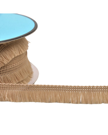 Small 13mm beige fringe per meter