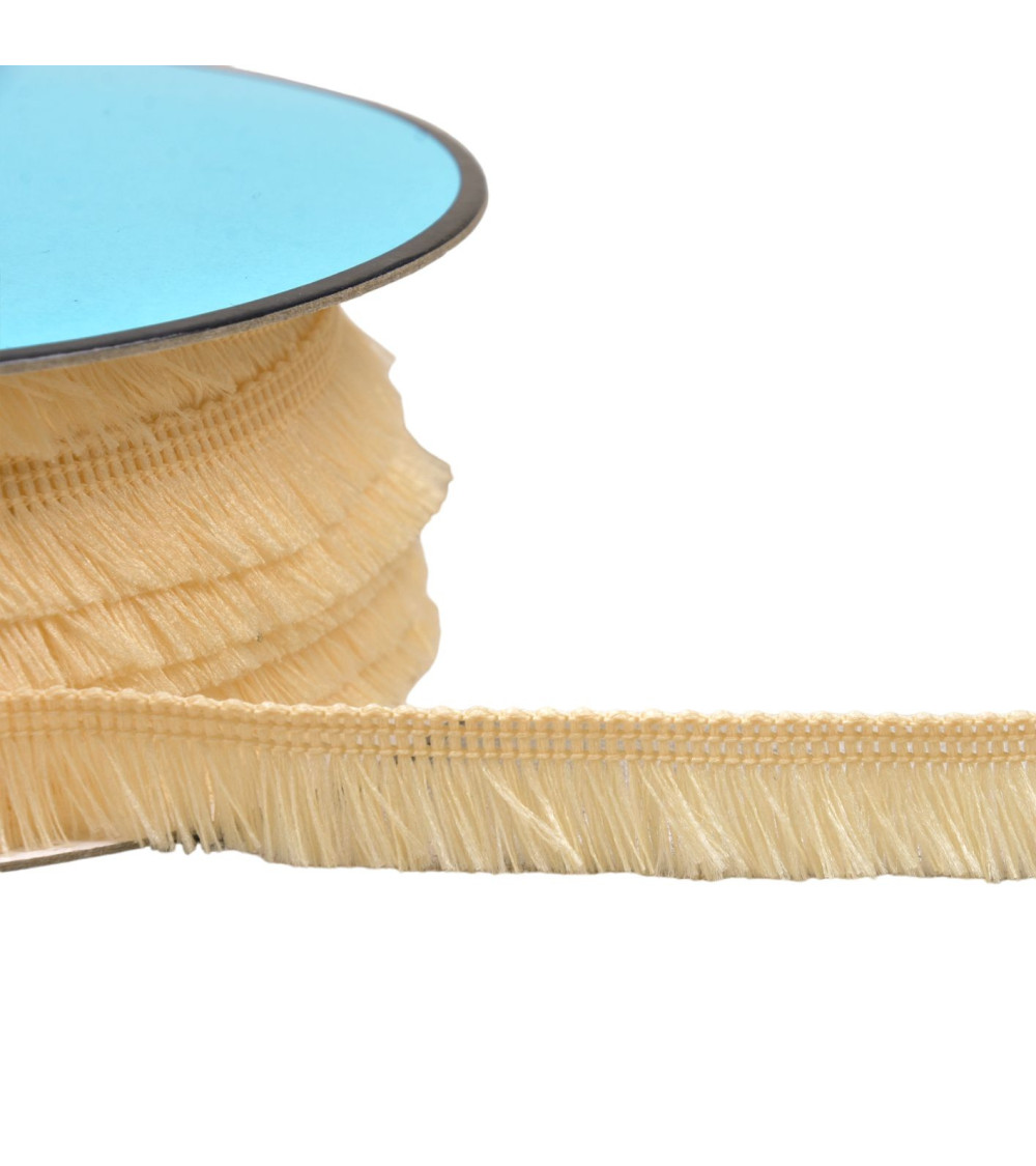 Small fringe 13mm ecru per meter