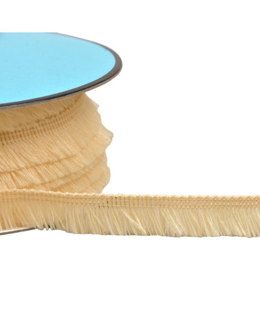 Small 13mm ecru fringe per meter