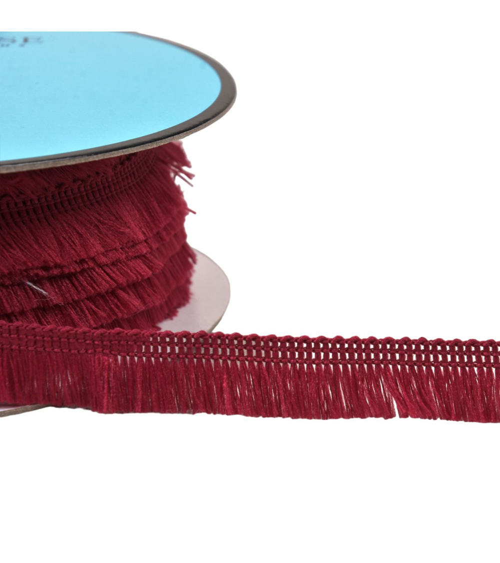 Small fringe 13mm plum per meter
