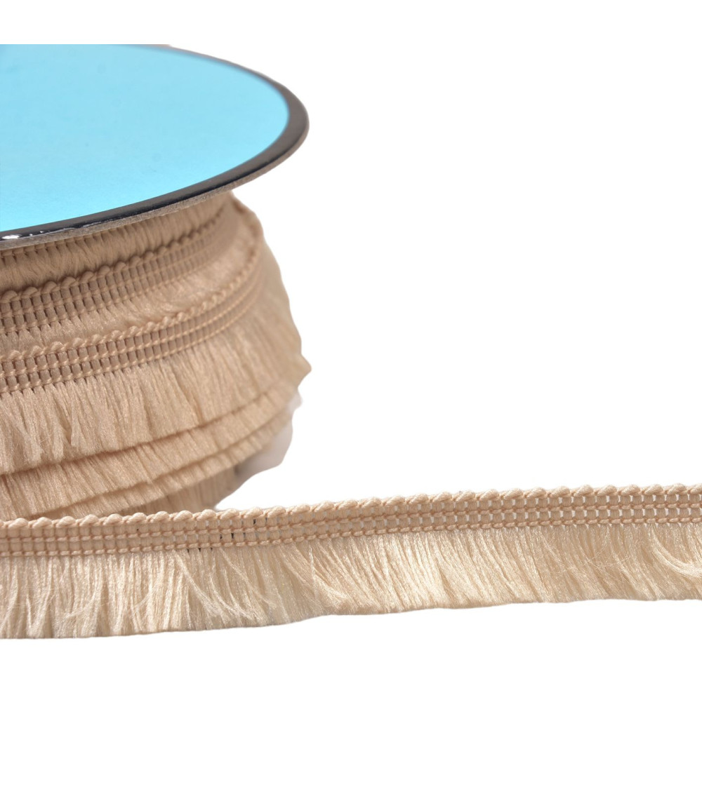 Small fringe 13mm ecru per meter