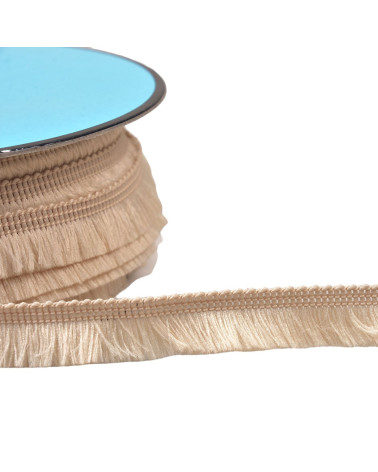 Small 13mm ecru fringe per meter