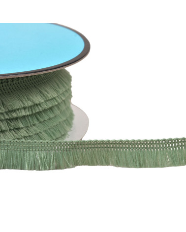 Small fringe 13mm almond green per meter