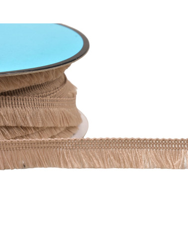 Kleine beige Fransen, 13 mm pro Meter