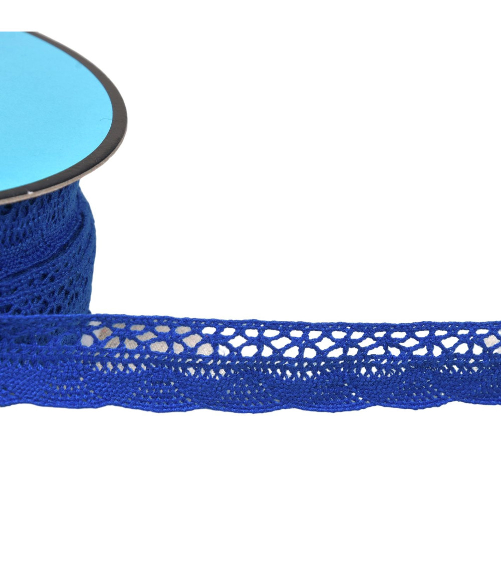 Fan lace 19mm royal blue per meter