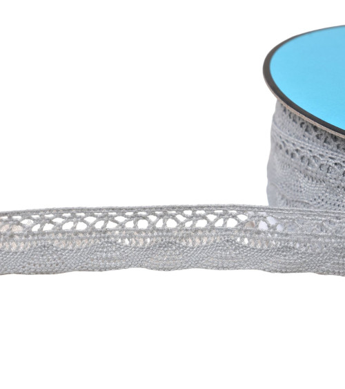 Fan lace 19mm light gray per meter