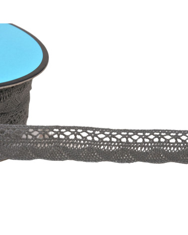 Fan lace 19mm medium gray per meter