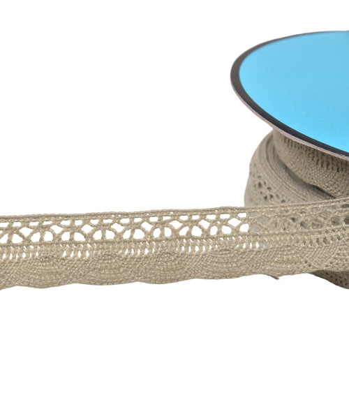 Fan lace 19mm taupe per meter