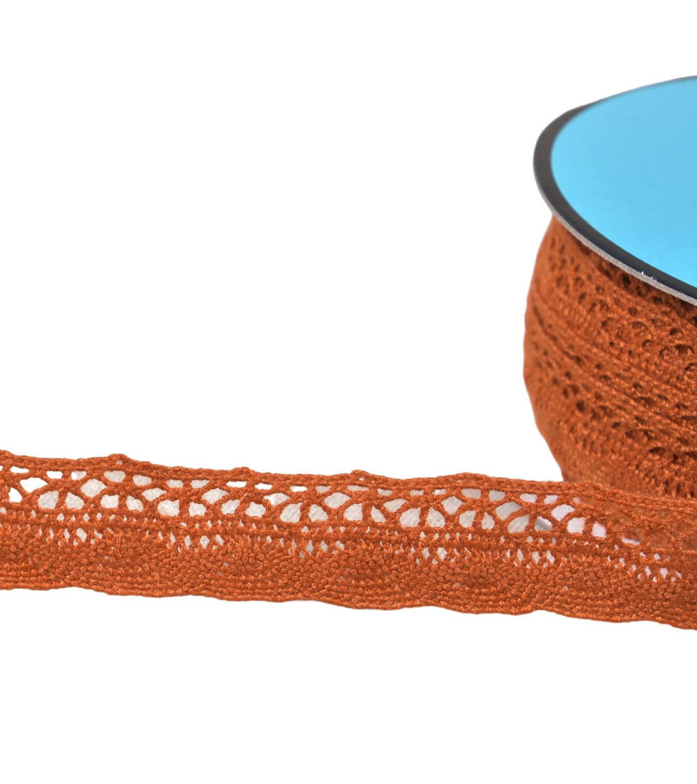 Fan lace 19mm rust per meter