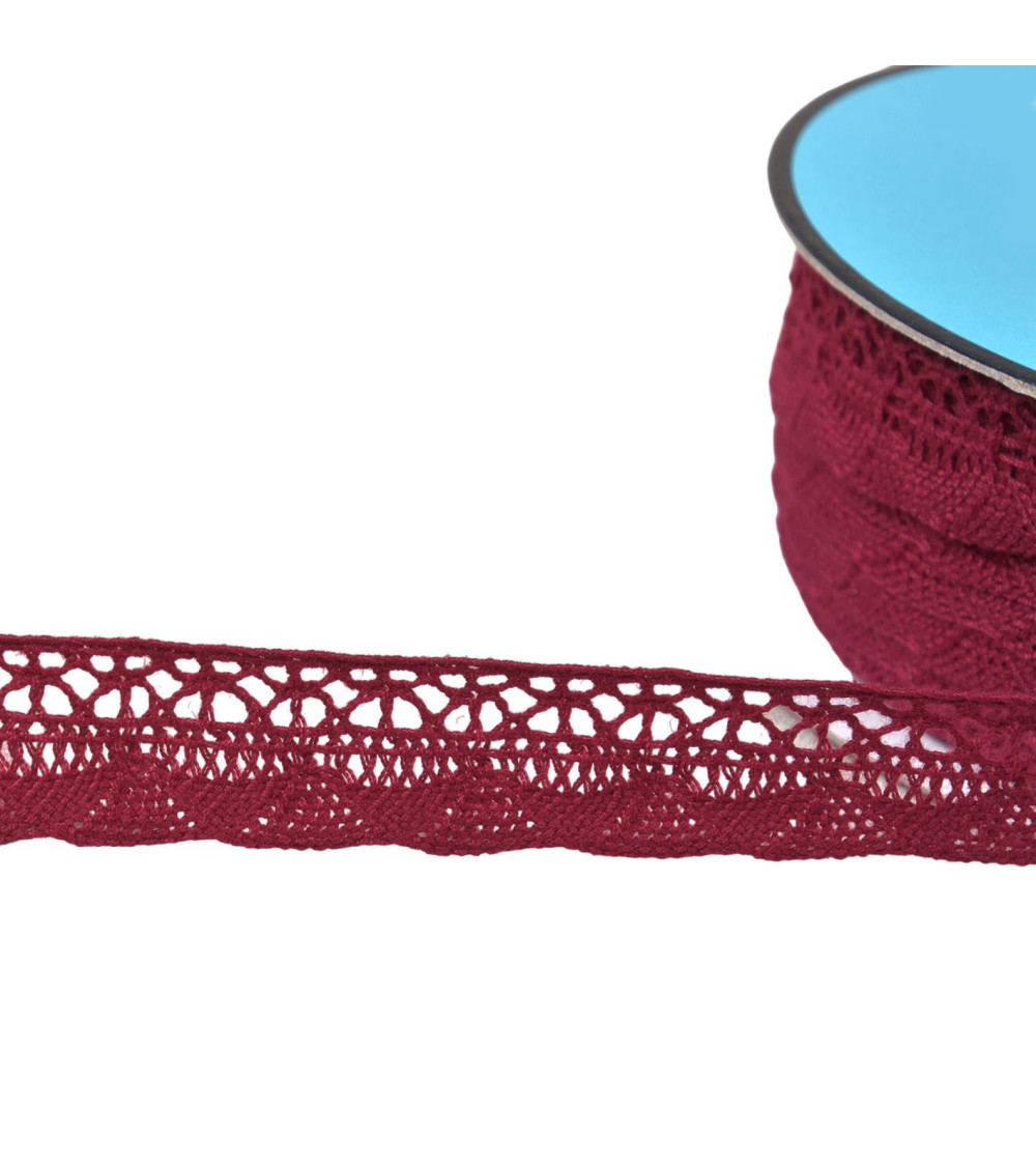 Fan lace 19mm plum per meter