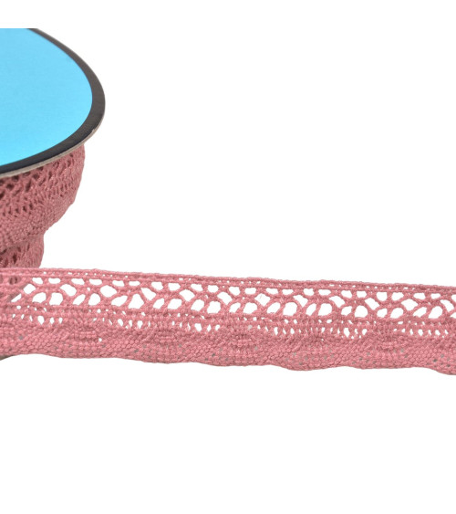 Fan lace 19mm old pink per meter