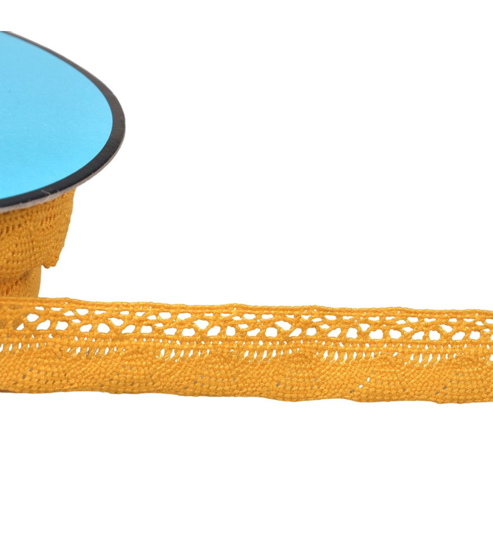 Fan lace 19mm yellow/orange by the meter