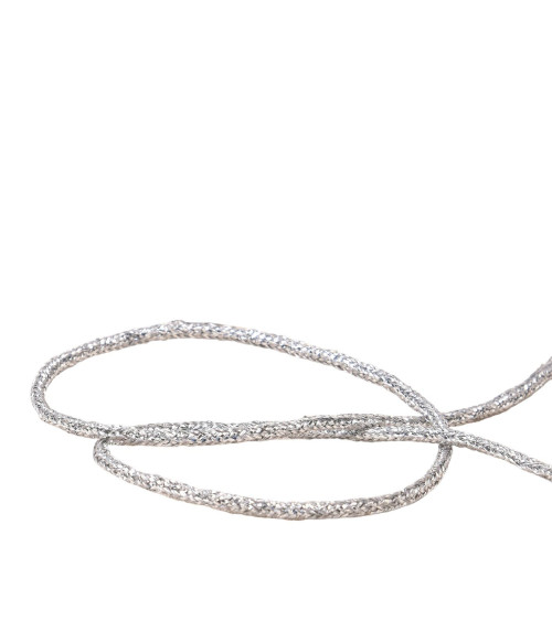 30m spool of mottled metal cord 2mm silver