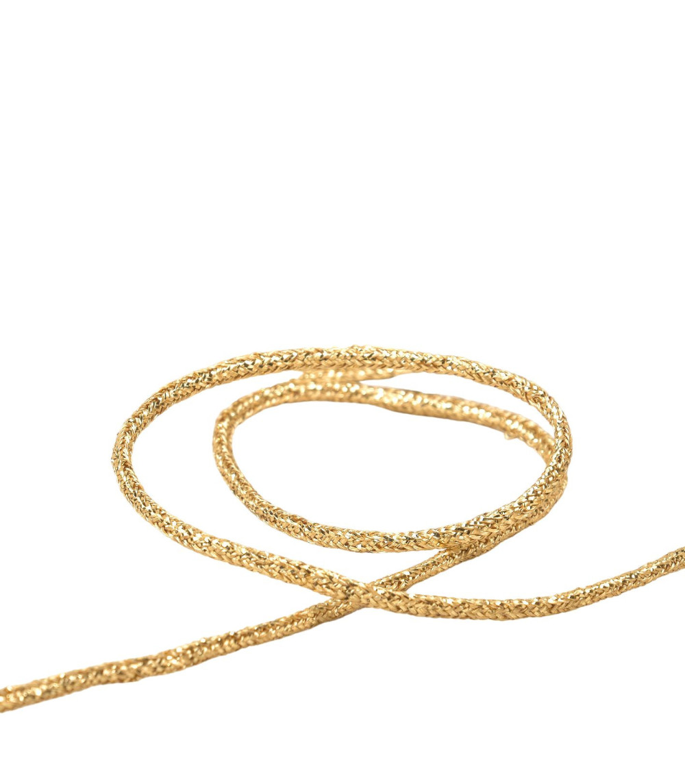 30m spool of mottled metal cord 2mm gold