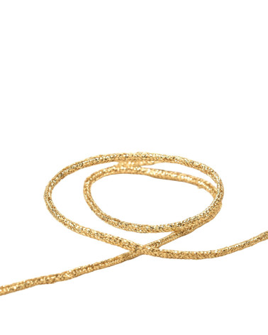 Spool of 30m of 2mm gold metal mottled cord