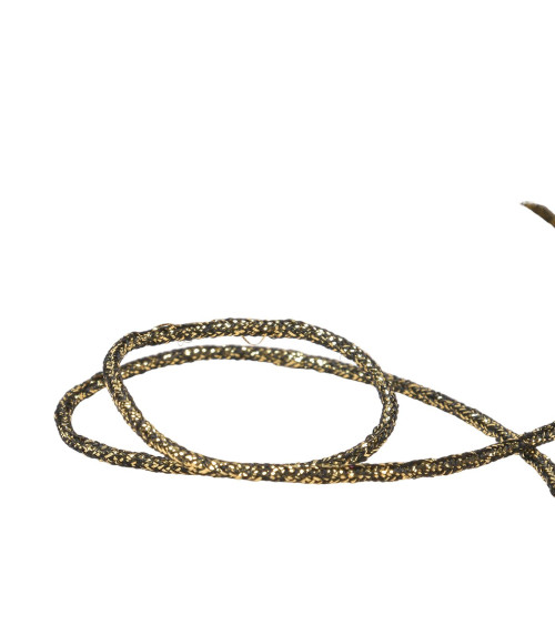 30m spool of mottled metal cord 2mm black/gold