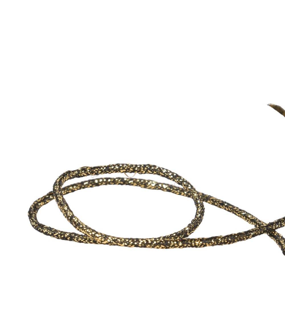 30m spool of mottled metal cord 2mm black/gold
