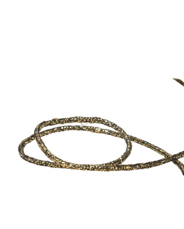 30 m Spule aus meliertem Metallkabel, 2 mm, Schwarz/Gold
