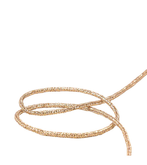 30m spool of mottled metal cord 2mm linen/gold