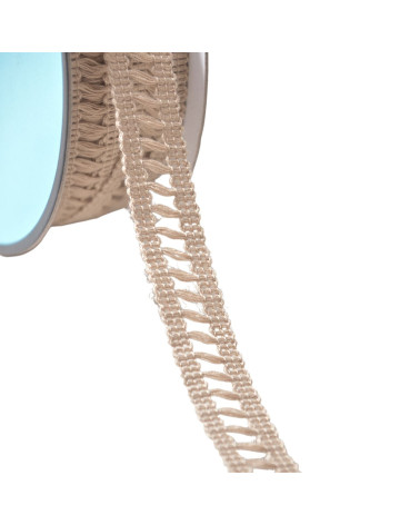 25m reel of 15mm light beige scale braid