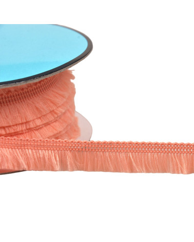 Spool of 25m small fringe 13mm salmon
