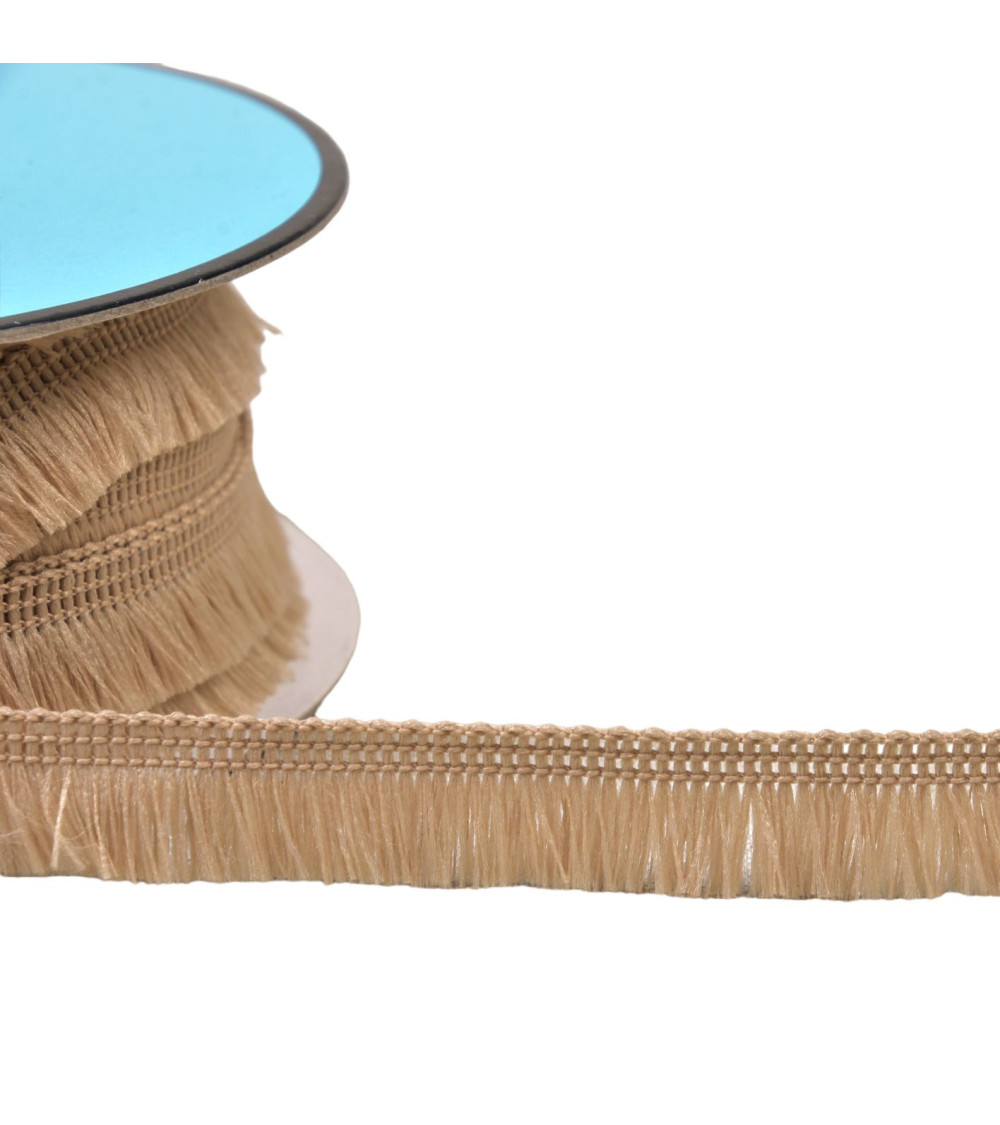 25m spool small fringe 13mm beige