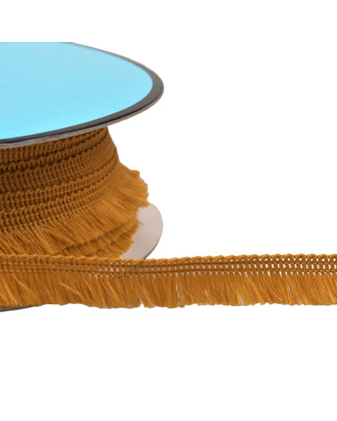 Spool of 25m small fringe 13mm mustard