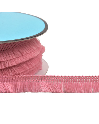 Spool of 25m small fringe 13mm old pink