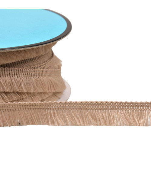 25m spool small fringe 13mm beige
